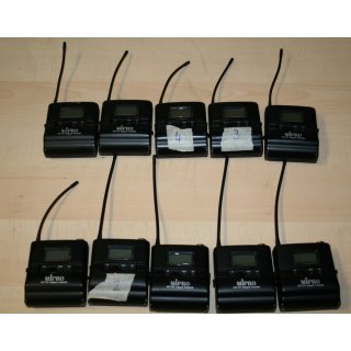 Mietartikel - 10-fach Mipro MU-55HNS Headset + Mipro ACT-70T Taschensender und 3 x Empfänger