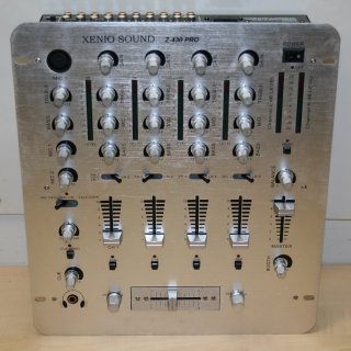 Xenio Sound Z-430 Pro DJ Mixer DEFEKT f&uuml;r Bastler silber