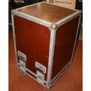 Flightcase Case in Case auf Rollen Holz Aluminium gebraucht braun