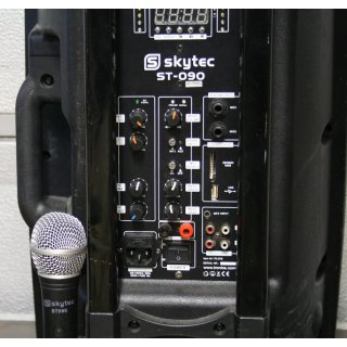Skytec Aktiv-Lautsprecher ST-090 incl. Handsender - defekt für Bastler